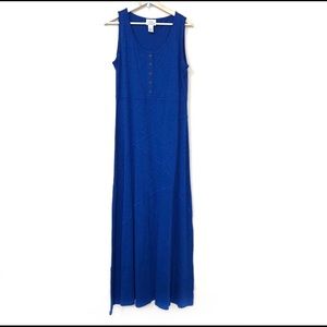 OSO Casuals Blue Sleeveless Maxi Dress